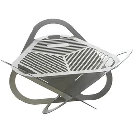 4big.fun Feuerschale Ø56 Feuerstelle Edelstahl Lagerfeuer klappbar Gartenfeuer Feuerkorb