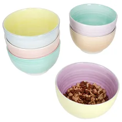Pastello 6er Set Müsli-Schale Ø14cm 500ml bunte Dessert-Schüssel Pastell-Farben