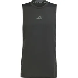 adidas D4T Workout 3 Stripes Tank Shirt, black, M