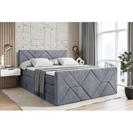 altdecor Boxspringbett 160 x 200 cm H3/H4 Grau