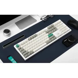 Keychron Q6 Max QMK/VIA Kabellose /2.4 GHz/USB-C Verkabelte Mechanische Tastatur, QWERTY US, Knob, Shell White, Gateron Banana Q6M-P4