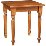 Biscottini - Landhaus Tisch Aus Massivem Lindenholz Mit Nussbaum-finish L70xpr70xh78 Cm. Made In Italy