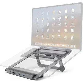 Hama USB-C-Docking-Station mit Notebook-Stand, 12 Ports