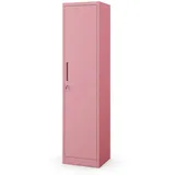 Jan Nowak Aktenschrank Metall Büroschrank abschließbar 45 cm ALEX 4 Böden Stahl schmal (Stahl 0,6 mm Wandmontage möglich PZH-zertifiziert 185 cm) Aktenschrank Schloss 2 Schlüssel platzsparend 9 Farben robust rosa