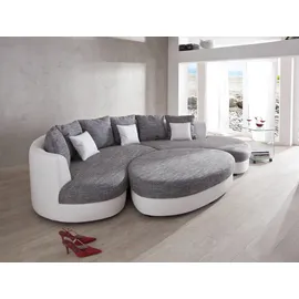 Home Affaire Ecksofa Kunstleder 3-Sitzer Grau