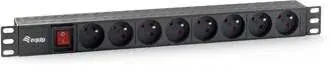 Equip 333285 Stromverteilereinheit (PDU) 8 AC-Ausgänge 1U Schwarz