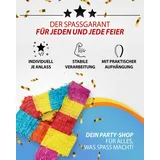 Party Factory Pinata Pinata 4 Stab und Maske Geburtstag, Dekoration, 50 x 35 x 8cm bunt