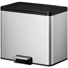 Eko Tretmülleimer Essential 2x15 L Mattsilber - Silber