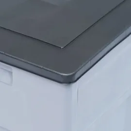 vidaXL Garten-Aufbewahrungsbox 320 L Grau Schwarz
