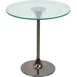 INOSIGN Beistelltisch INOSIGN, grau (nickelfarben, nickelfarben, klarglas, 47), B:45cm H:47cm T:45cm, Tische, Beistelltisch