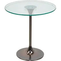 INOSIGN Beistelltisch INOSIGN, grau (nickelfarben, nickelfarben, klarglas, 47), B:45cm H:47cm T:45cm, Tische, Beistelltisch