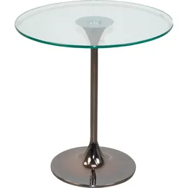 INOSIGN Beistelltisch INOSIGN, grau (nickelfarben, nickelfarben, klarglas, 47), B:45cm H:47cm T:45cm, Tische, Beistelltisch