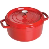 STAUB Cocotte/Bräter aus Gusseisen, rund, 5,5 l, Kirsche