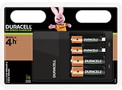 Duracell High Speed Batterieladegerät für AA/AAA 2 x AA- und 2 AAA-Batterien