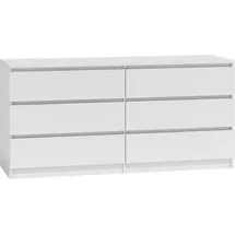 roe furniture Kommode 140 x 77 x 38 cm Weiß matt