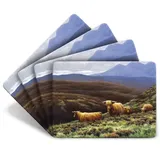 Julian Friers Große Tischsets von Wildlife Artist, rutschfest, Unterseite aus Kork, 4 Stück