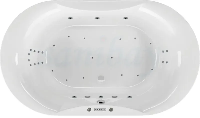 Oval Whirlpool Sanibay Biella, 190x110cm, mit Whirlpoolsystem COMFORT