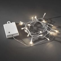 Konstsmide LED Lichterkette für Außen 80 warmweiße LEDs weißes Kabel innen und