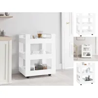 VidaXL Küchenwagen Weiß 60x45x80 cm Holzwerkstoff