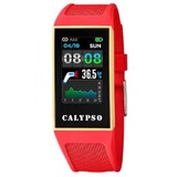 Calypso Smartime Fitness Tracker Armbanduhr K8502/3 Uhr / 3 aus der SMARTWATCH-Kollektion, 23,80/41,30 mm Gehäuse mit pinkfarbenem Kautschukarmband für Damen