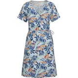 Sherpa Neha Faux Wrap Kleid Blau XXL