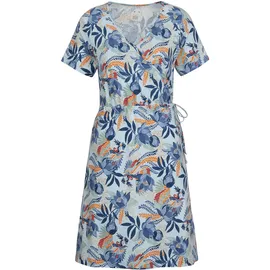 Sherpa Neha Faux Wrap Kleid Blau XXL