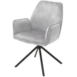 MCA Furniture Esszimmerstuhl drehbar Ramina + grau , Maße (cm): B: 60 H: 89 T: 64.0