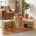 Relaxdays Holzkiste 40 x 25 x 30 cm 3-tlg. braun