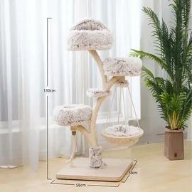 Wiltec Designer Kratzbaum 130 cm braun