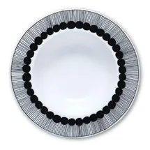 Marimekko Oiva Siirtolapuutarha Suppenteller 20 cm schwarz/weiß