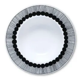 Marimekko Oiva Siirtolapuutarha Suppenteller 20 cm schwarz/weiß
