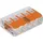 WAGO 221-415-25 221 Verbindungsklemme flexibel: 0.14-4 mm2 starr: 0.2-4 mm2 Polzahl: 5 25 St. Transparent, Orange
