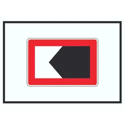 HB-Druck Begrenzte Fahrwasserbreite Durchfahrtsbreite begrenzt Symbol Schild A1 (594x841mm)