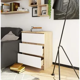 abamihome Akord 60 x 77 x 40 cm Sonoma Eiche / Weiß