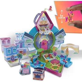 Hasbro My Little Pony Mini World Magic Mini-Kristallspielhaus, Spielset mit 5 Sammelfiguren, 3 cm