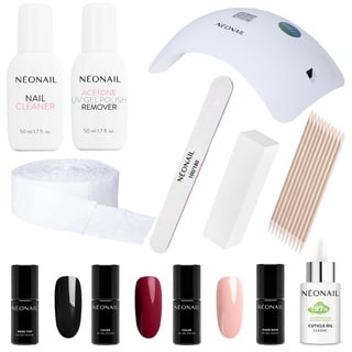 NEONAIL Starter Set mit LED Lampe 4x Nagellack 7,2 ml - LED UV Lampe - UV Nagellack - Shellac - Maniküre Set - Shellac Set Starterset mit Lampe - Sets - Nagellack Set - Farben - Manicure - Nagelset