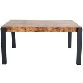 Mendler HWC-L53 140 x 76 x 80 cm dunkle Wildeiche
