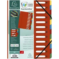 Exacompta Ordnungsmappe Harmonika 55125E DIN A4 12Fächer rot