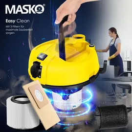 Masko 6IN1 Industriestaubsauger Gelb