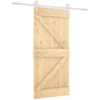 vidaXL Schiebetür rechts 95 x 210 cm Braun/Weiß