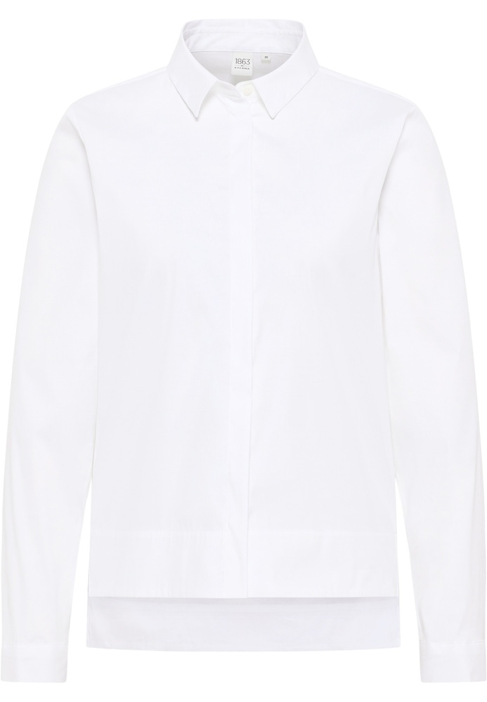 Signature Shirt Bluse in weiß unifarben