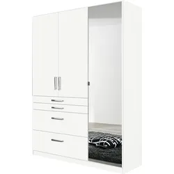 Kleiderschrank RAUCH "Harburg Bestseller im Schlafzimmer", weiß, B:136cm H:197cm T:54cm, Schränke, Schlafzimmerschrank Schrank Garderobe mit Spiegel