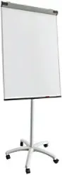 Master of Boards Mobiles Flipchart Piranha PRO 67 x 105 cm Magnetisch Mit 5 Rollen und Stiftablage Grau