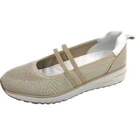 Marco Tozzi Damen Slipper mit Riemen Bequem, Beige 41 EU