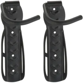 Relaxdays Fahrrad-Wandhalterung 2er Set schwarz