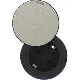 EVOline One Einbau Steckdose mit Drehdeckel ø 59 mm 230V,Edelstahl schwarz - Evoline,