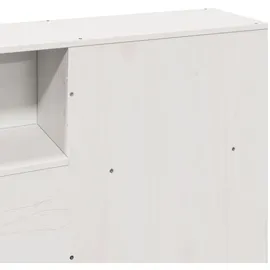 vidaXL Massivholzbett ohne Matratze Weiß 180x200 cm Kiefernholz