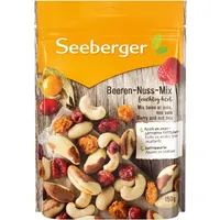 Seeberger Beeren-Nuss-Mix 5er Pack, Knackige Mischung aus Paranusskernen, Cashews, Mandeln mit fruchtigen Physalis, Himbeeren & Cranberries - vielfältig im Geschmack, vegan (5 x 150 g)