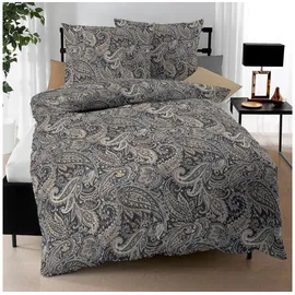 KAEPPEL Glory Floral Grau 135 x 200 cm + 80 x 80 cm
