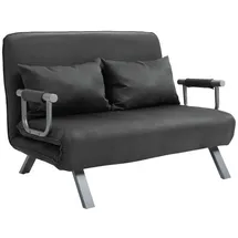 Homcom Schlafsessel 3-in-1 Polyester 111 x 78 x 80 cm Grau mit verstellbarer Rückenlehne